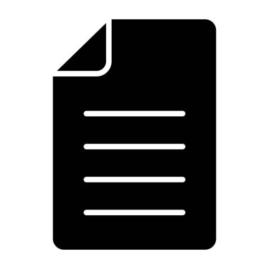 Belge. Web simgesi basit illüstrasyon