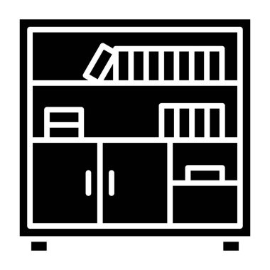 Kütüphane. Web simgesi basit illüstrasyon