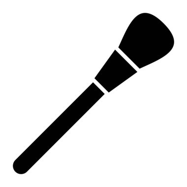 makyaj fırçası ikonu. Web için basit mikrofon vektör simgeleri çizimi