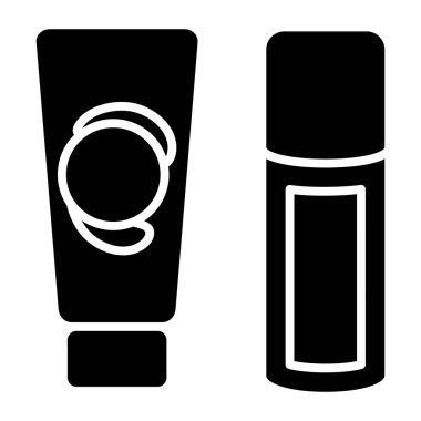 Güzellik ve moda simgelerinin vektör çizimi