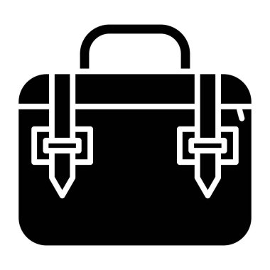 Çanta. Web simgesi basit illüstrasyon