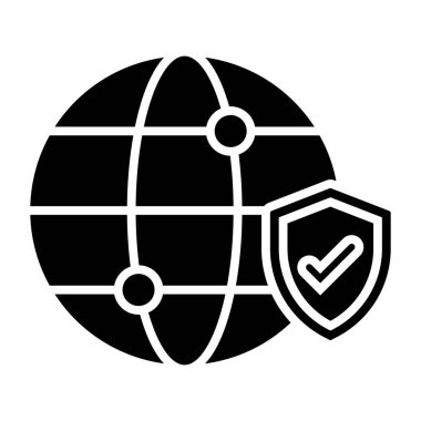 genel güvenlik vektör çizgisi simgesi