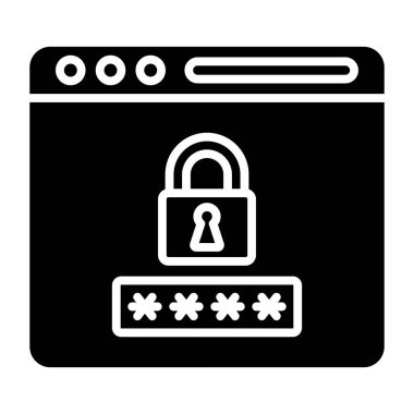 Parola web simgesi, vektör çizim