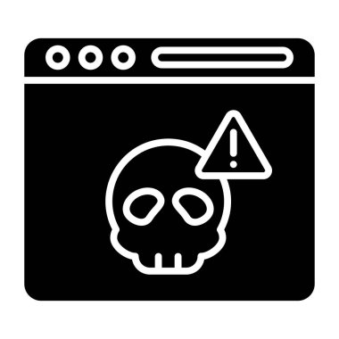 Virüs. Web simgesi basit tasarım