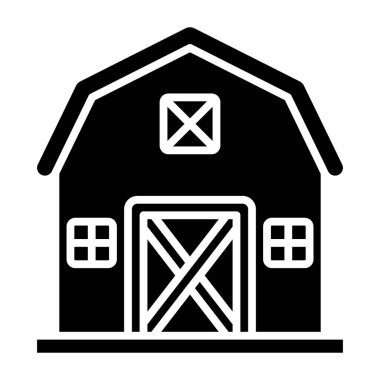 ahır vektör renk simgesi