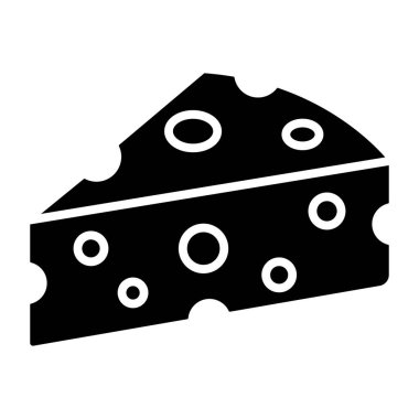 Peynir ikonu. Web için ekmek vektör simgelerinin basit çizimi