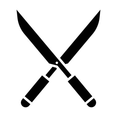 Bıçak ikonu. Web için basit mutfak gereçleri vektör simgeleri çizimi