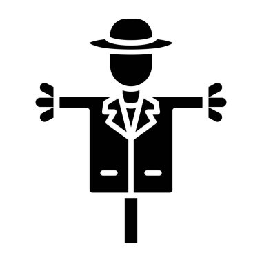 Şapka simgesi olan çiftçi, vektör illüstrasyonu