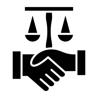 Adalet. Web simgesi basit illüstrasyon