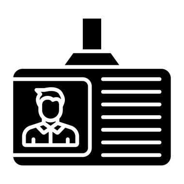 id card icon vector. outline man avatar sign. isolated contour symbol illustration