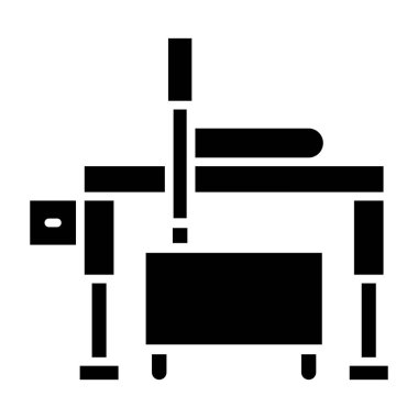 Hastane yatağı ikonu. Web için sedye vektör simgelerinin özet çizimi