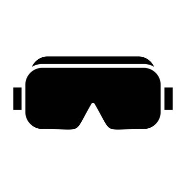 Yüzme gözlüğü ikonu. Web için basit maske vektör simgeleri çizimi