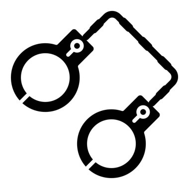 kelepçe ikon vektör illüstrasyonu