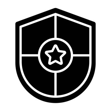 kalkan ikon vektör illüstrasyonu