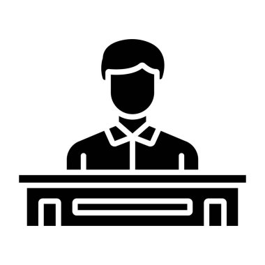 Şapkalı ve tekdüze vektör illüstrasyonlu adam