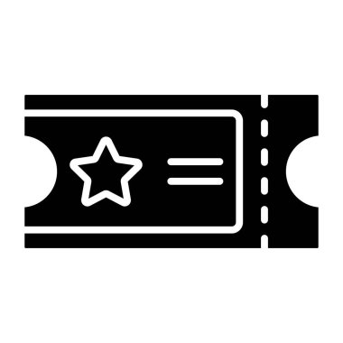 bilet ikonu vektör illüstrasyonu