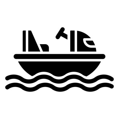 Gemi. Web simgesi basit illüstrasyon