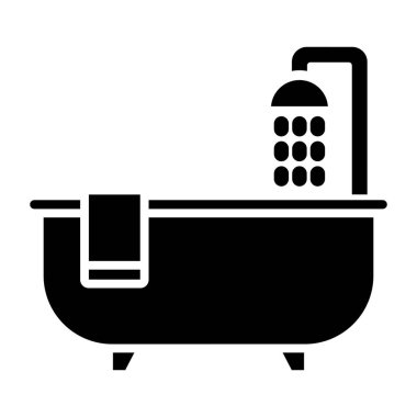 Banyo. Web simgesi basit tasarım