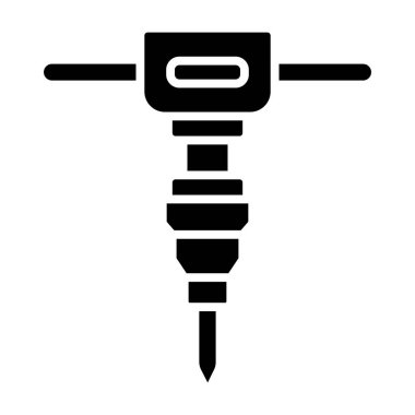 matkap simgesi. Siyah vektör çizimi. izole kontur sembolü