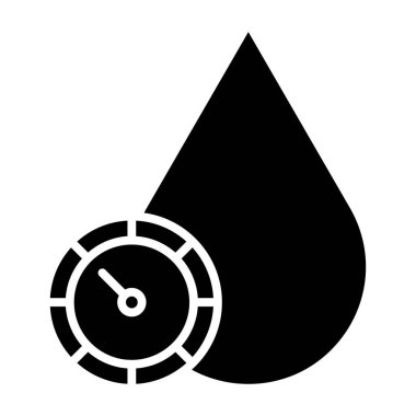 Yağ pompası ikonu. Beyaz arkaplan üzerinde hız ölçer vektör resimleme çizelgesi