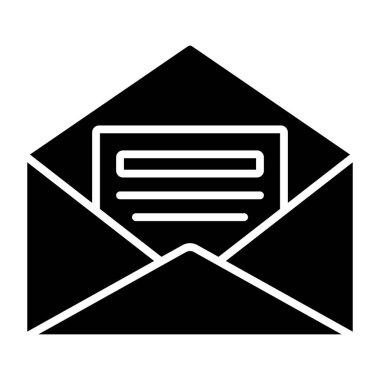 Zarf posta simgesi. özet harf e ileti vektör çizimi