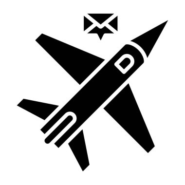 uçak ikonu vektör illüstrasyonu