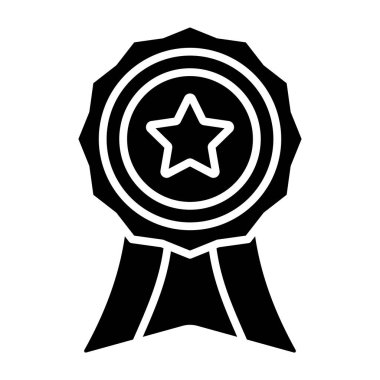 Madalya simgesi, vektör illüstrasyonu