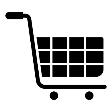 Alışveriş arabası ikonu. Web için mağaza vektör simgelerinin basit illüstrasyonu