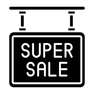 Kara Cuma satış simgesi vektör illüstrasyonu