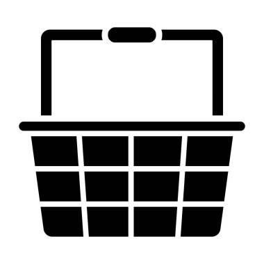 Alışveriş sepeti ikonu vektör illüstrasyonu
