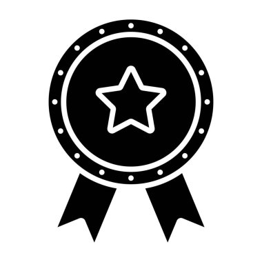 Madalya ikon vektör illüstrasyonu