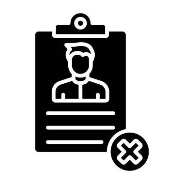 resume icon vector isolated on white background for your web and mobile app design, clipboard logo concept