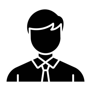 İş adamı. Web simgesi basit illüstrasyon