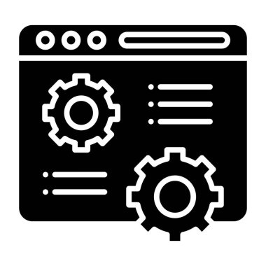 Ayarlar. Web simgesi basit illüstrasyon