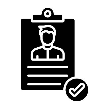 resume icon vector isolated on white background, clipboard transparent sign