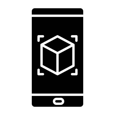 Cep telefonu simgesi, vektör illüstrasyonu