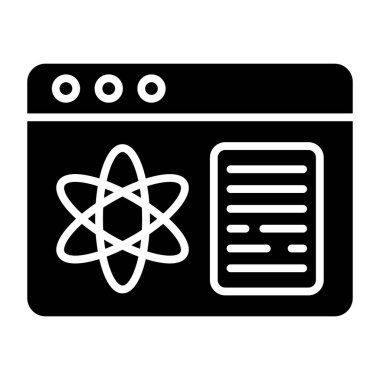 Tarayıcı. Web simgesi basit illüstrasyon