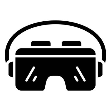 vr goggles icon. outline gamepad vector illustration symbol