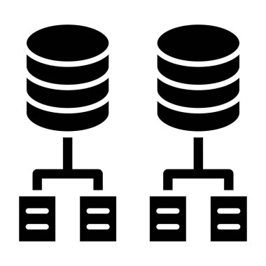 veritabanı. Web simgesi basit illüstrasyon