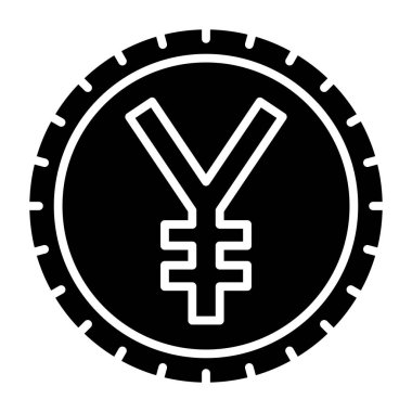 Çin yuan simgesi, vektör çizim