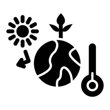 Sera Efekti Web simgesi basit illüstrasyon