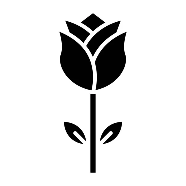 チューリップの花のアイコンベクトルイラスト — ストックベクタ