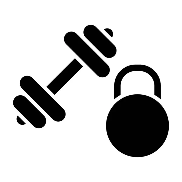 Ikona Sprzętu Gimnastycznego Projektowanie Stron Internetowych — Wektor stockowy