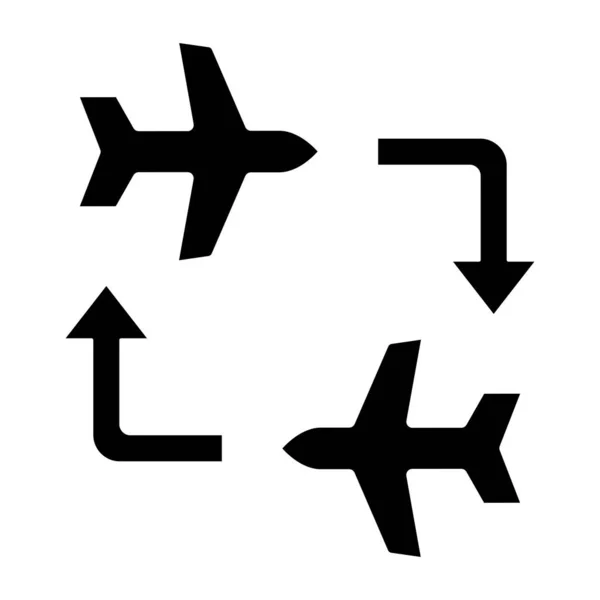 Łączenie Ikony Flight Web Prosta Ilustracja — Wektor stockowy