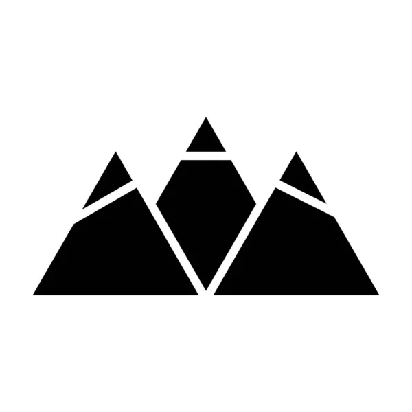 Ikon Gunung Desain Datar Ilustrasi Vektor Grafik Vektor