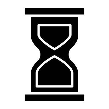 Kum saati simgesi, vektör illüstrasyonu