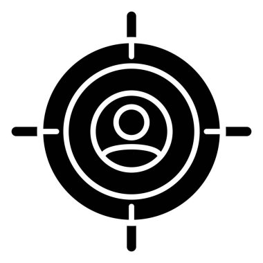 Hedef. Web simgesi basit illüstrasyon