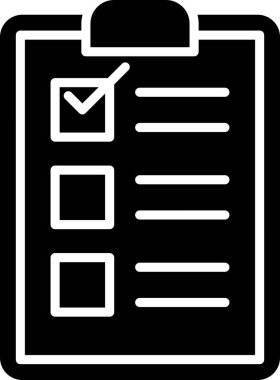 Kontrol listesi. Web simgesi basit tasarım