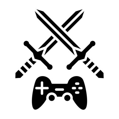 Macera Oyunu. Web simgesi basit illüstrasyon