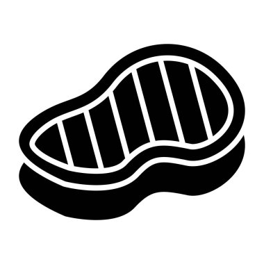 Biftek simge vektör çizim